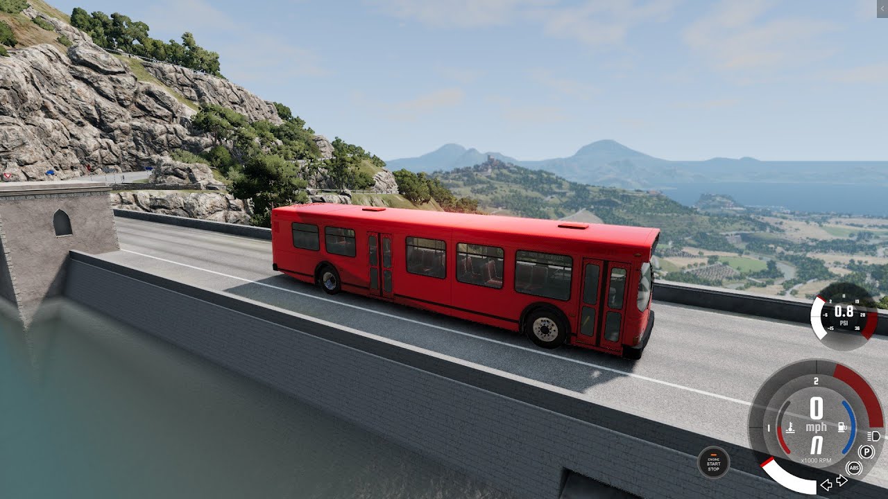 Transit Bus to the Dam up Steeper side in BeamNG Drive