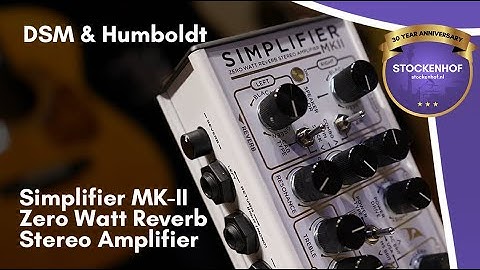 DSM & Humboldt Simplifier MK-II Zero Watt Reverb Stereo Amplifier
