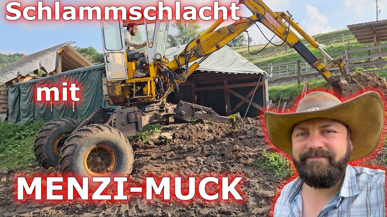 50 Jahre alter Schreitbagger im Schlamm