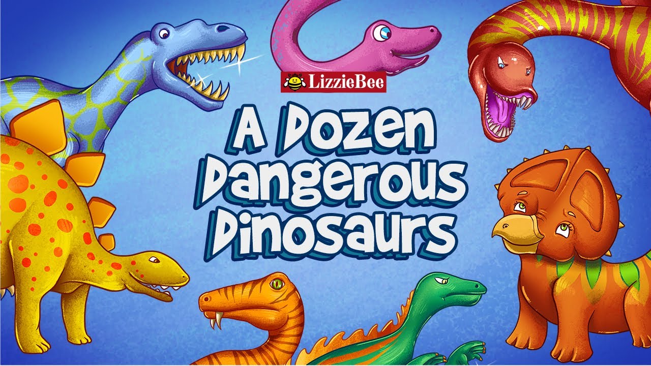 Let's meet a Dozen Dangerous Dinosaurs - animated tales / read along