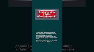 Dah Banyak Kali Gagal Ujian Psikometrik SPA? Jangan Ulang Cara Yang Sama  #kerjakerajaan