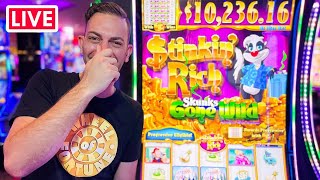 🔴 LIVE 🦨 NEW Stinkin’ Rich Slot Machine at San Manuel Casino