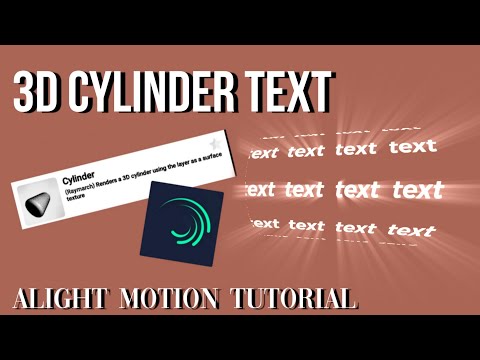 3d cylinder text like After Effects [Alight Motion tutorial]