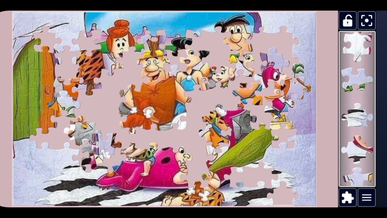 The Flintstones family Happy enjoying //Mind Fresh Puzzle 🧩 Palace//Puzzle piece 🧩 Collection//
