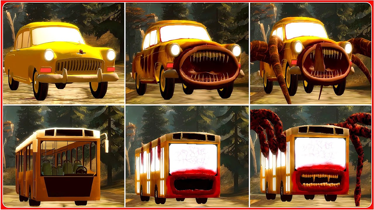 New Update Bus Eater Family: Bus Eater, Car Eater, Bus Monster, Car Monster, Thomas in Garry's Mod!