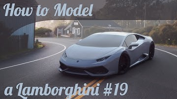 3D Car Modeling Tutorial pt.19 | Autodesk Maya | Modeling a Lamborghini Huracan