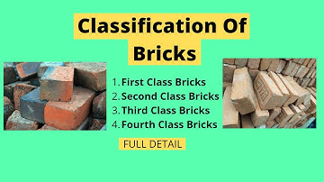 [HINDI] Classification of Brick / 1st class , 2nd class , 3rd class ,4th class .
