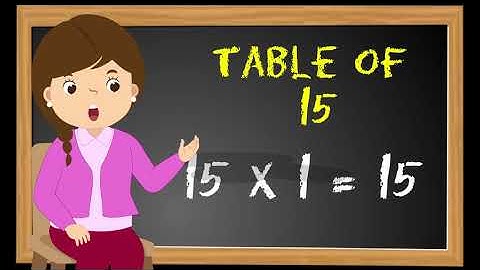 Learn Multiplication Table of fifteen 15 x 1 = 15 - 15 Times Tables | E Pathshawa