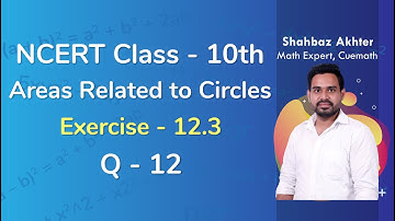 Class 10 Chapter 12 Ex 12.3 Q 12 Areas Related to Circles  Maths NCERT CBSE