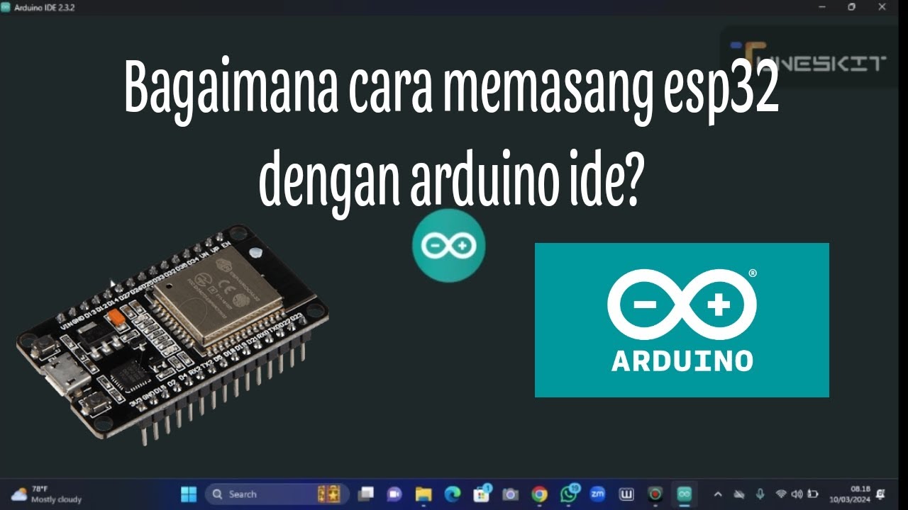 TUTORIAL MEMASANG ESP32 DENGAN ARDUINO IDE - YouTube