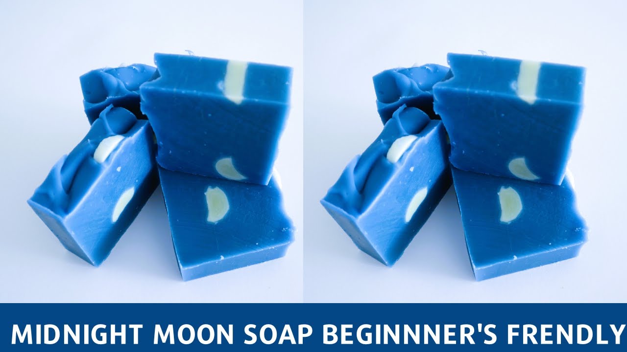 DIY MIDNIGHT MOON SOAP MAKING BEGINNER FRIENDLY VIDEO