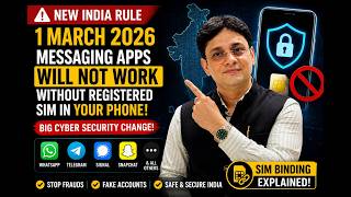 🚨SIM Binding Explained: WhatsApp & Telegram Won’t Work Without SIM After MAR 1 2026! #youtube