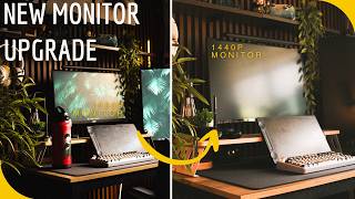My First 1440p Monitor | A Quiet Cozy Monitor Upgrade (no talking)