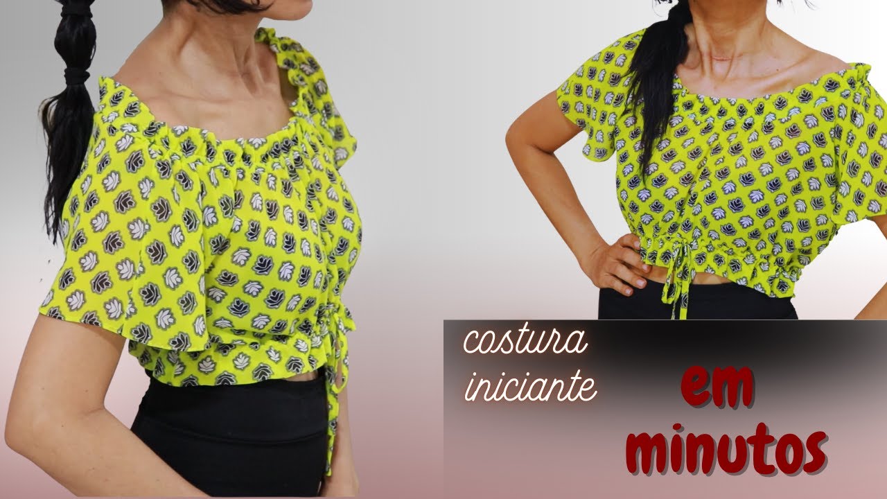 BLUSA EM MINUTOS COSTURA INICIANTE - Luciete Vasconcelos 