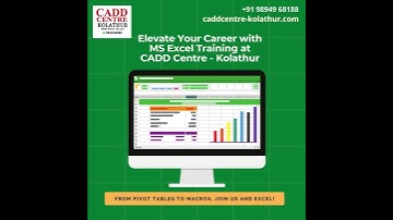 Elevate your career with MS Excel Training at CADD Centre - Kolathur!
