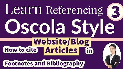 How to cite Website/Blog Articles in Oscola Style Referencing | Oscola Guide Part 3 | UK LLM, UK LLB