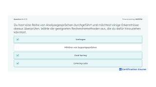 Du hast eine Reihe von Analysegesprächen durchgeführt und möchtest einige Erkenntnisse daraus überpr