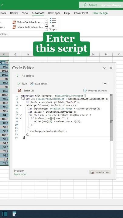 Excel Script to Auto Fill Blanks in 40 seconds‼️ #excel #exceltips # ...
