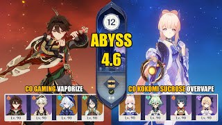 C0 Gaming Xianyun Vaporize & C0 Kokomi Sucrose Overvape | Spiral Abyss 4.6 | Genshin Impact 【原神】