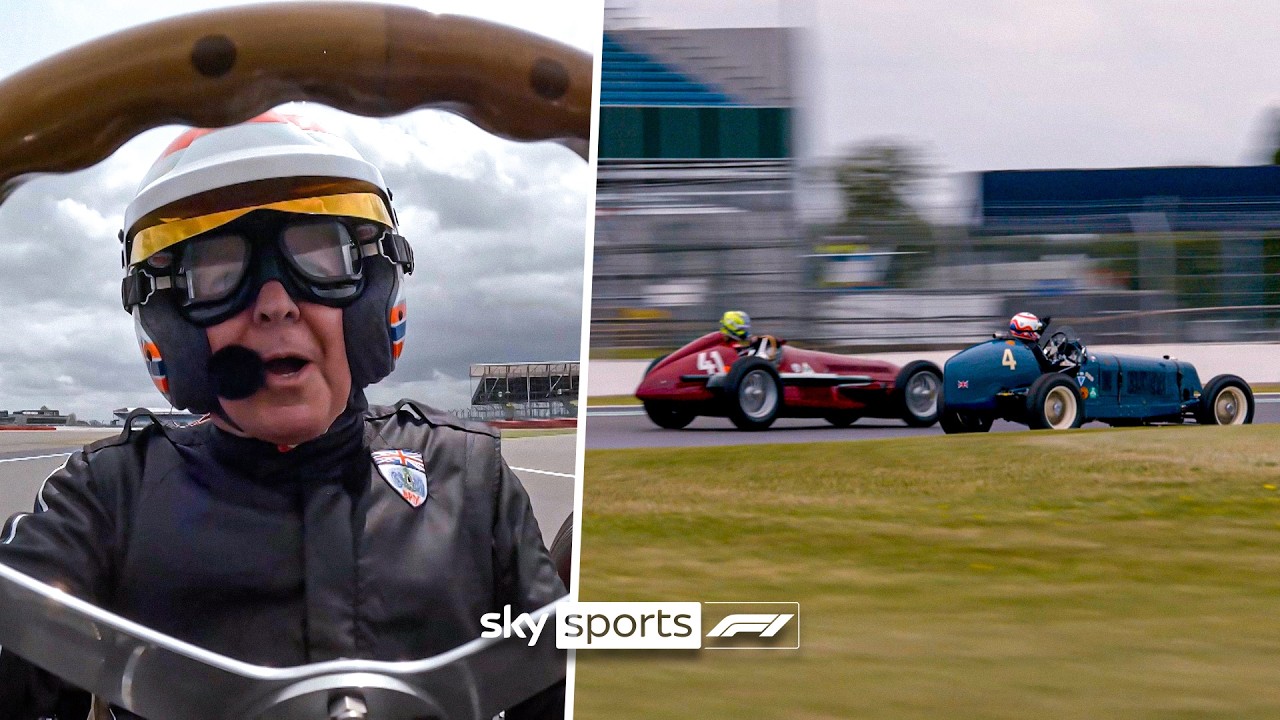 Martin Brundle and Ollie Bearman race CLASSIC 1950s F1 cars! 🤩