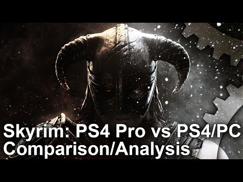 [4K] Skyrim PS4 Pro vs PC Ultra vs PS4: Graphics Comparison/Frame-Rate Test