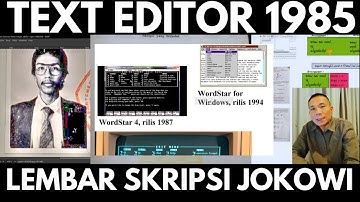 🔴TAHUN 1985, TEXT EDITOR LEMBAR PENGESAHAN PEMBIMBING SKRIPSI JOKOWI