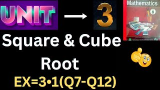 Class 8th Maths Chapter 3 Exercise 3.1 Q7 to Q12 | Balochistan Board | Complete Solution