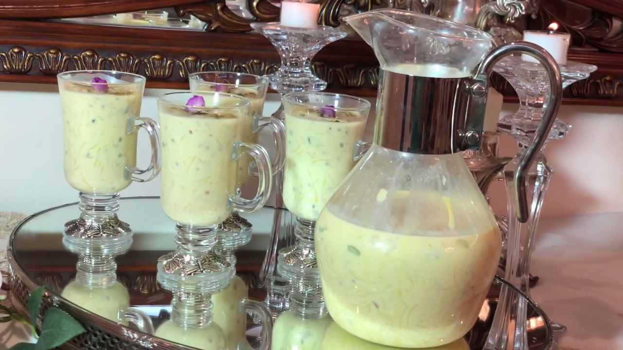 شراب الفالوده بالمكسرات والزعفران مافي الذ منه