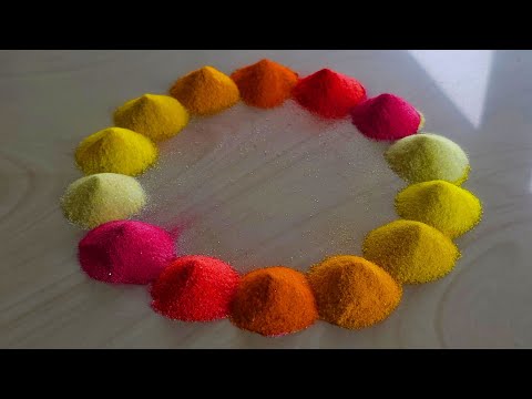 Very Easy and simple rangoli designs kaise banate hai