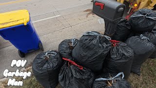 Fall Yard Waste + Garbage Collector POV | 4K Full UHD