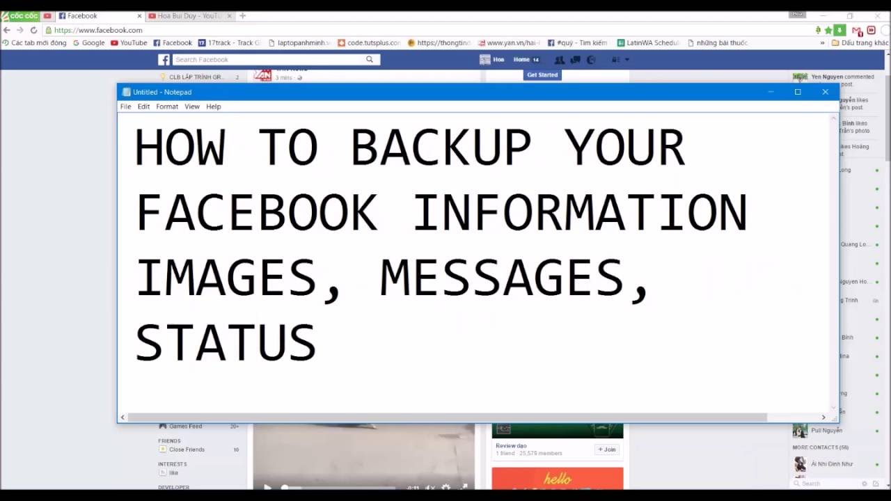 How to backup your facebook photos, videos and messages