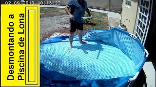 Desmontando a Piscina de Lona INTEX Para Guardar