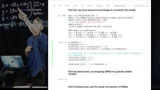 PySINDy tutorial 5: Building in physical priors with constraints