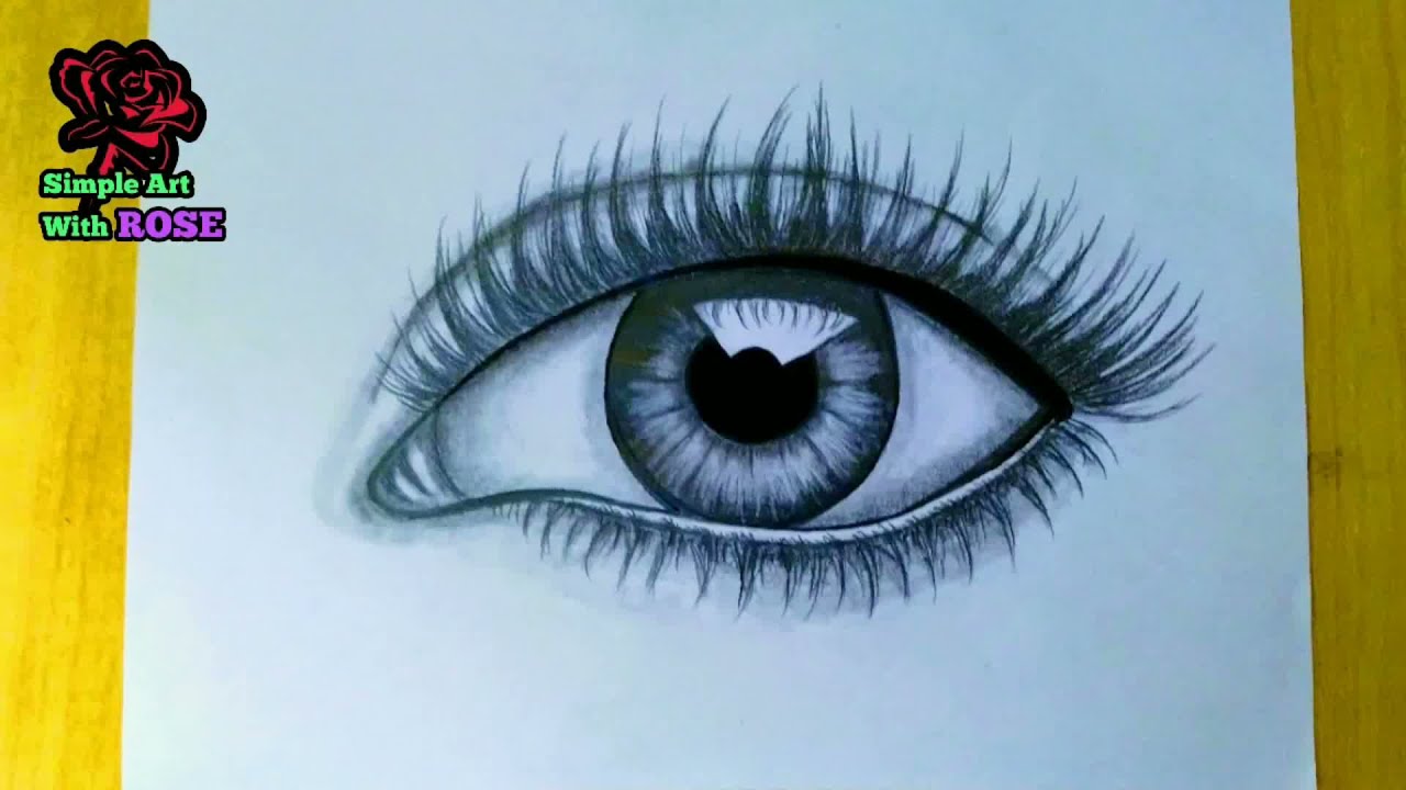 How to draw a Realistic Eye for beginners /step by step/ pencil drawing ...