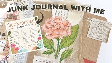 Junk Journal With Me | Paper bag pockets and painting | #JunkJournalJanuary