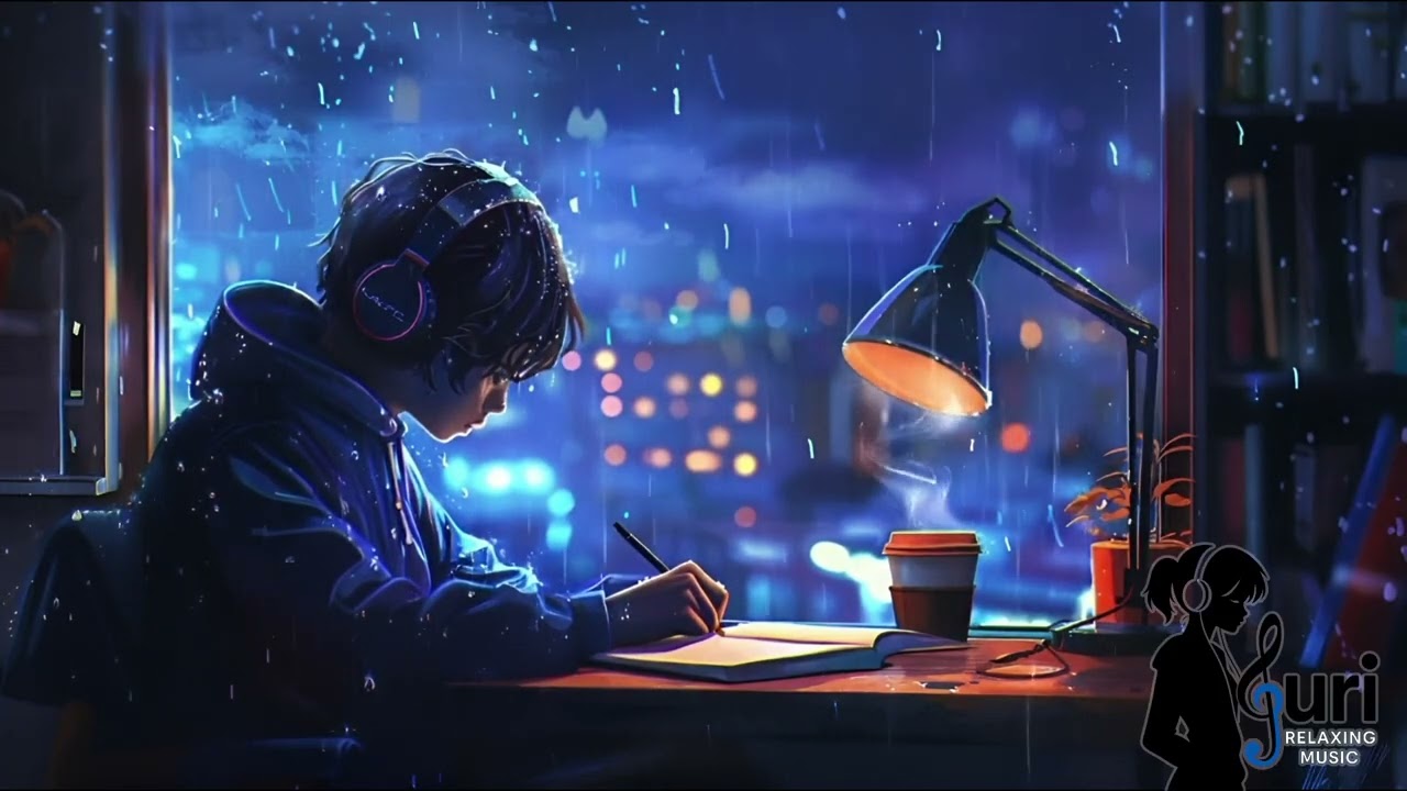 Rainy Night LoFi 🌧️ Relaxing Chill Beats with Piano & Rain Ambience