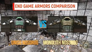 End game armors comparison, which armor is the best UNISG NOSOROG or MONOLITH NOSOROG?.STALKER GAMMA