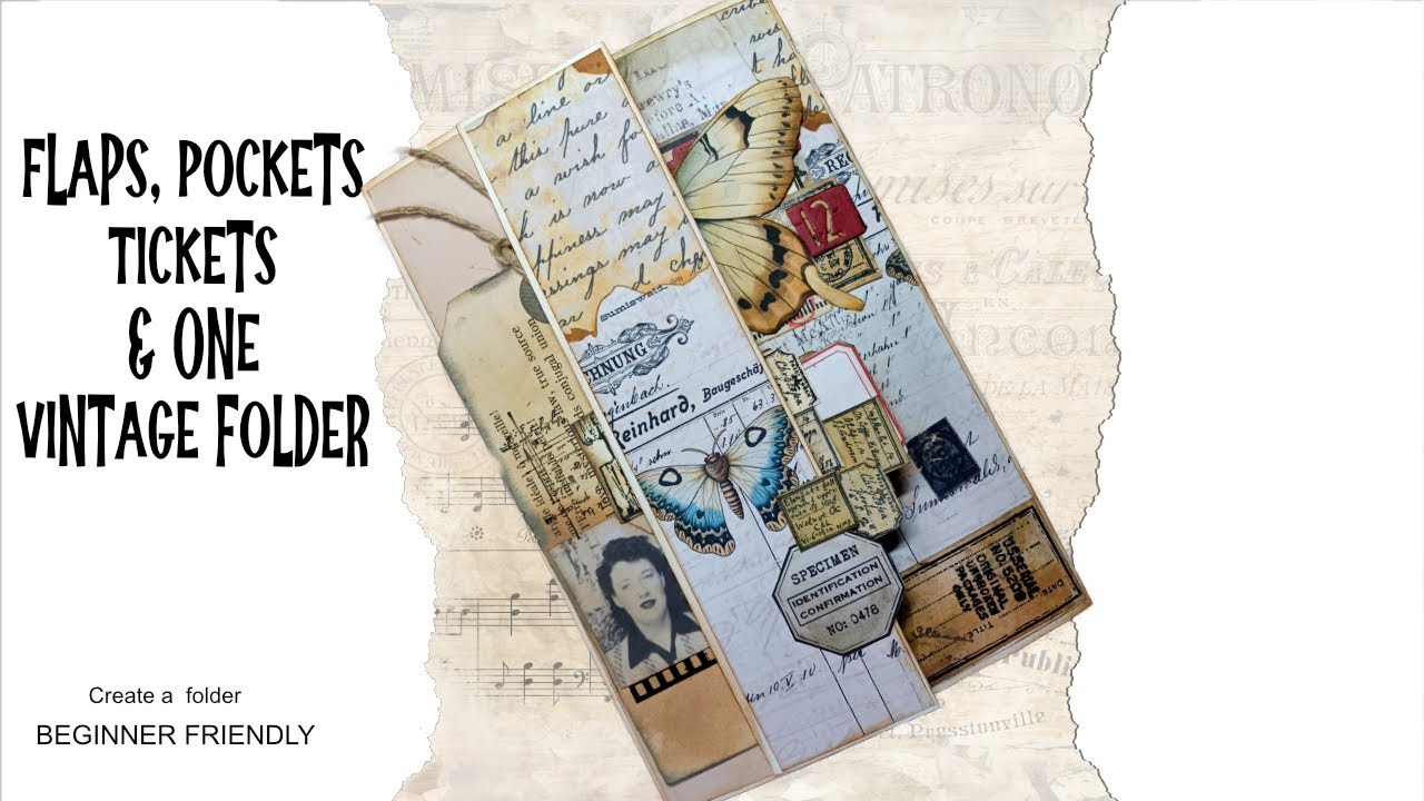 Клапаны, карманы, билеты. 1 готовая папка-скрапбук.