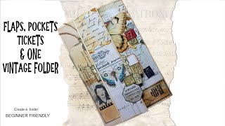Flaps, pockets, tickets 1 finished Folder Scrapbuster - YouTube