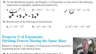 Exponents and distributive law