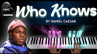 Who Knows by Daniel Caesar piano cover / tutorial + sheet music + lyrics