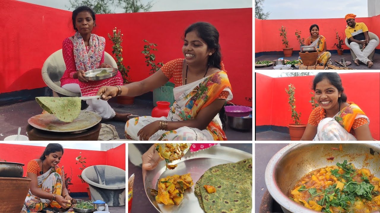 😃పిల్లలకి ఇష్టమైన పాలకూర చపాతీ&ఆలుగడ్డ కర్రీ  ప్రశస్తకి ప్రిన్సికి బలే నచ్చిందంట... School నుండి🥰