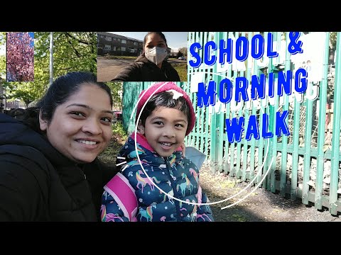 UK-England  Morning walk &Dropping My Daughter to  School  /# Indian lives in UK.