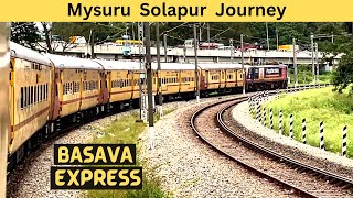 Basava Express Journey Mysuru To Solapur Clear Icf Track Sounds