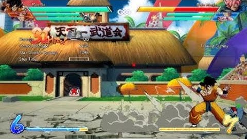 DBFZ Yamcha Turn-Around Combo w/ Goku Blk assist (5.4k 1 bar)