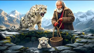 Mother Snow Leopard Begs an Old Man to Save Her Cub Stuck Inside a Well -  Wild Animal Rescue