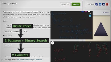 7.3 COUNTING TRIANGLES  (Two Pointers)-Interviewbit #twopointers#interview