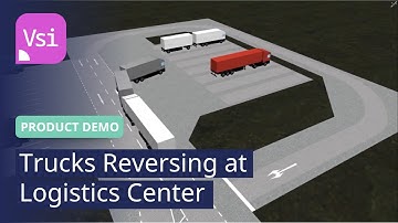 Trucks Reversing at Logistics Center | PTV Vissim | Product Demo