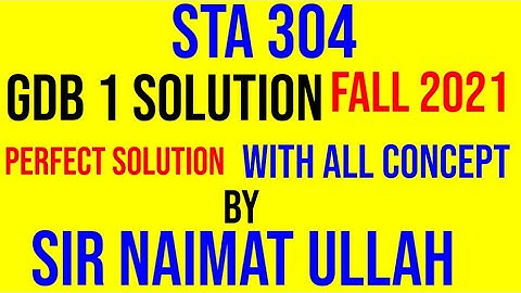 STA304 GDB 1 Solution fall 2021|Time Reverse Test|Time factors Test|Construction of index Number|VU.