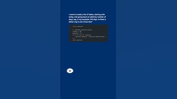 Creating a range of dates in Python #shorts